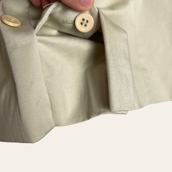 Club Monaco Newman Beige High Waist Double Breasted Button Front Belted Skirt - Picture 7 of 10